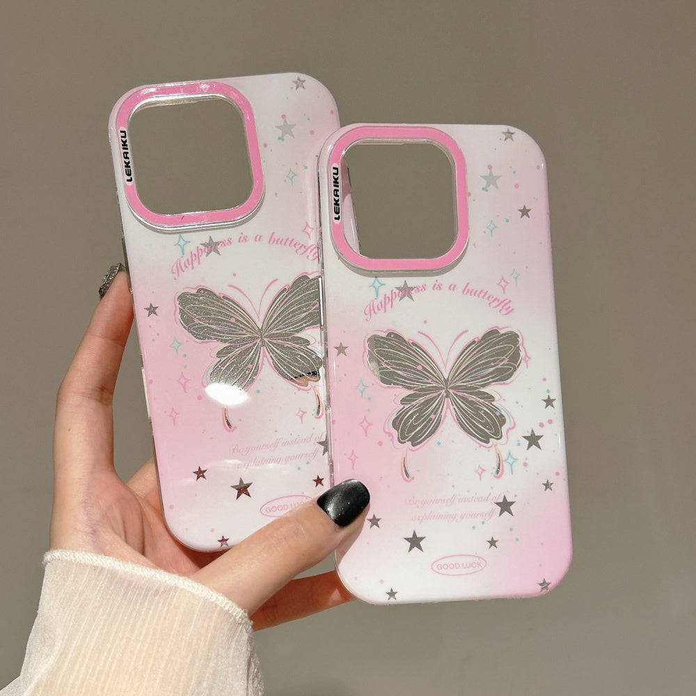 Ameigas Full Screen Flowers & Butterflies Protective Phone Case