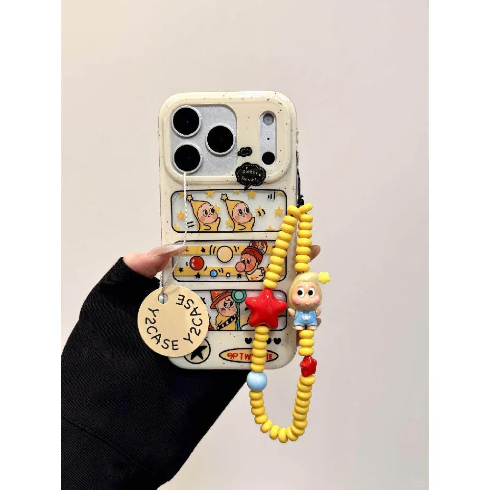 Ameigas Cute Hollow Star Character Chain Phone Case - Ameigas