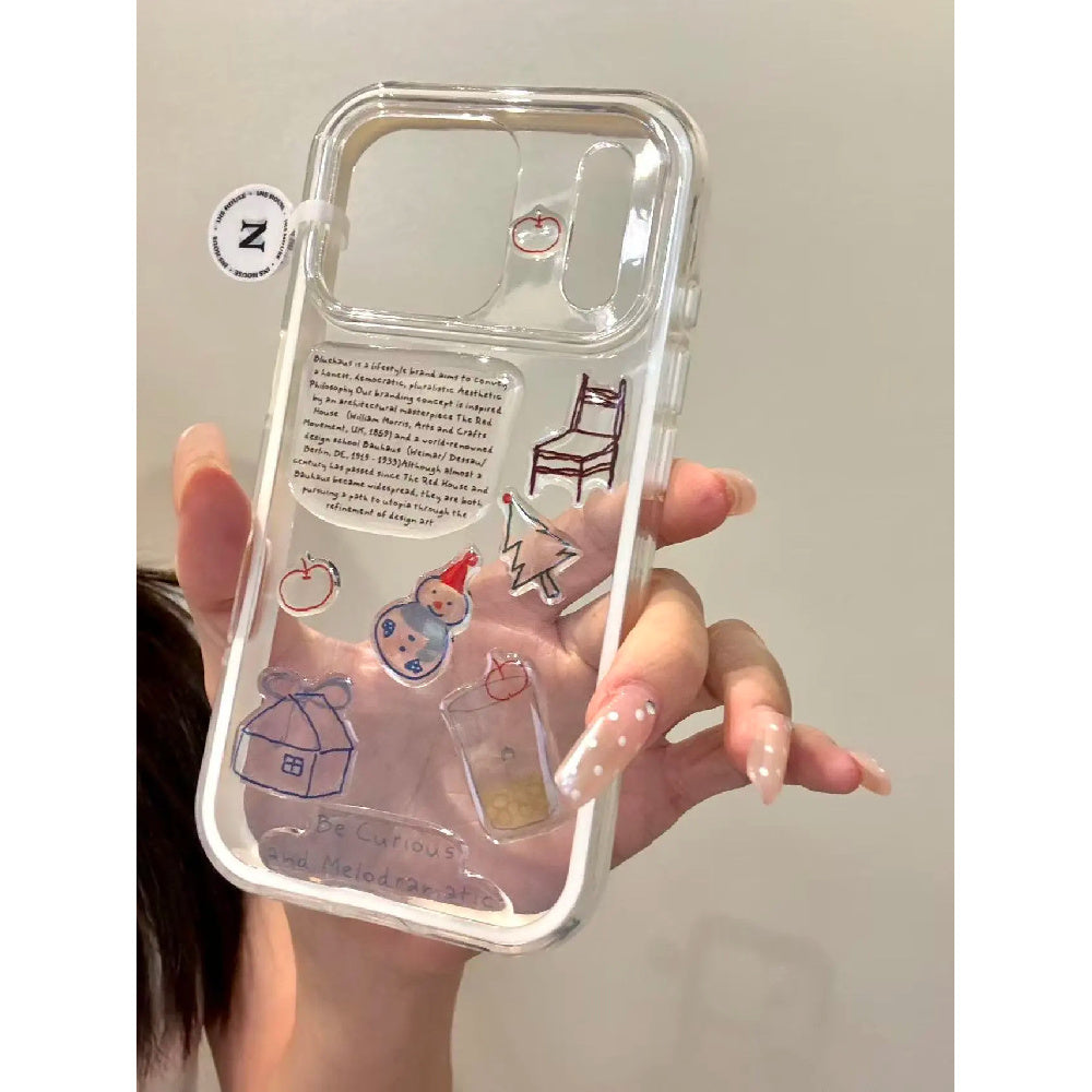 Ameigas Doodle Dash Case - Interactive Dachshund Stickers & Clear MagSafe Cover