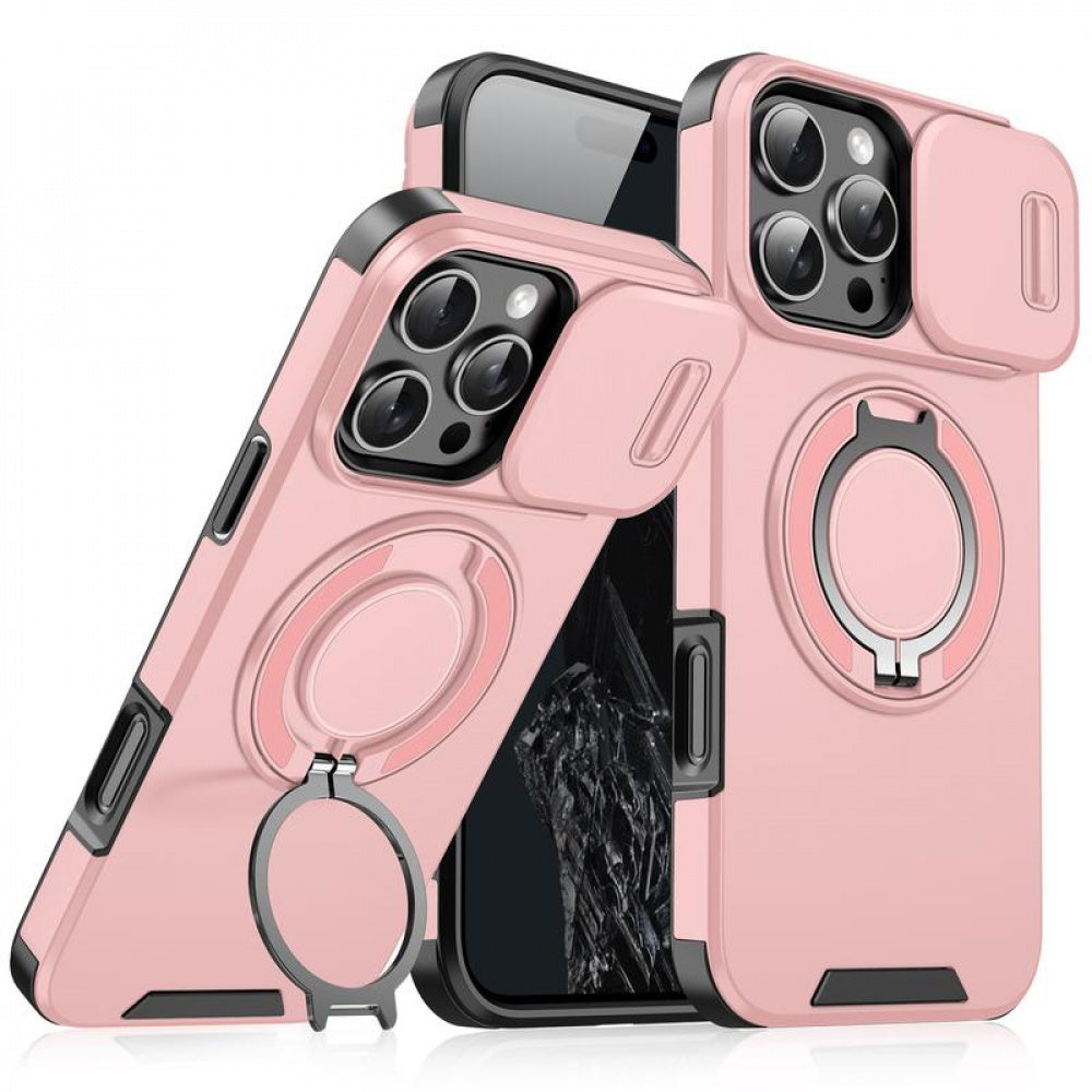 Ameigas Ring Stand Protective Phone Case with Camera Guard