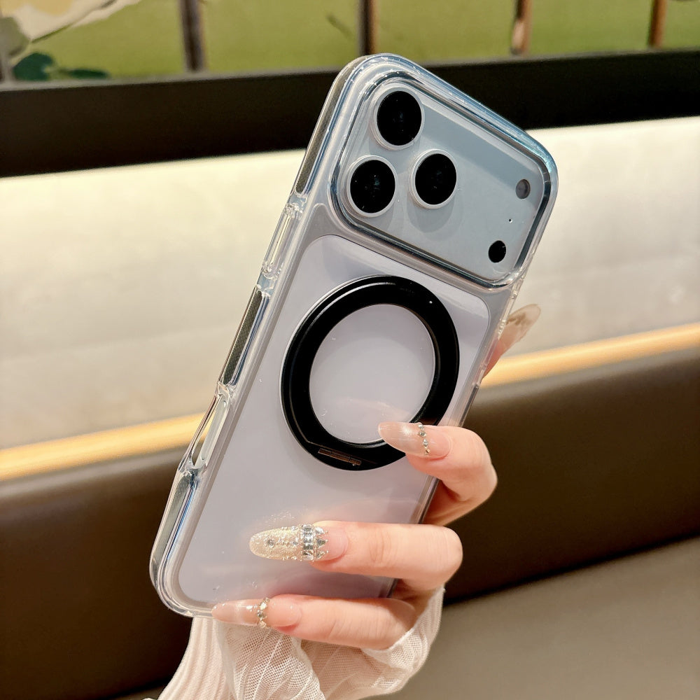 Ameigas Ice Crystal Magnetic Stand Phone Case – 360° Rotating Shockproof Cover