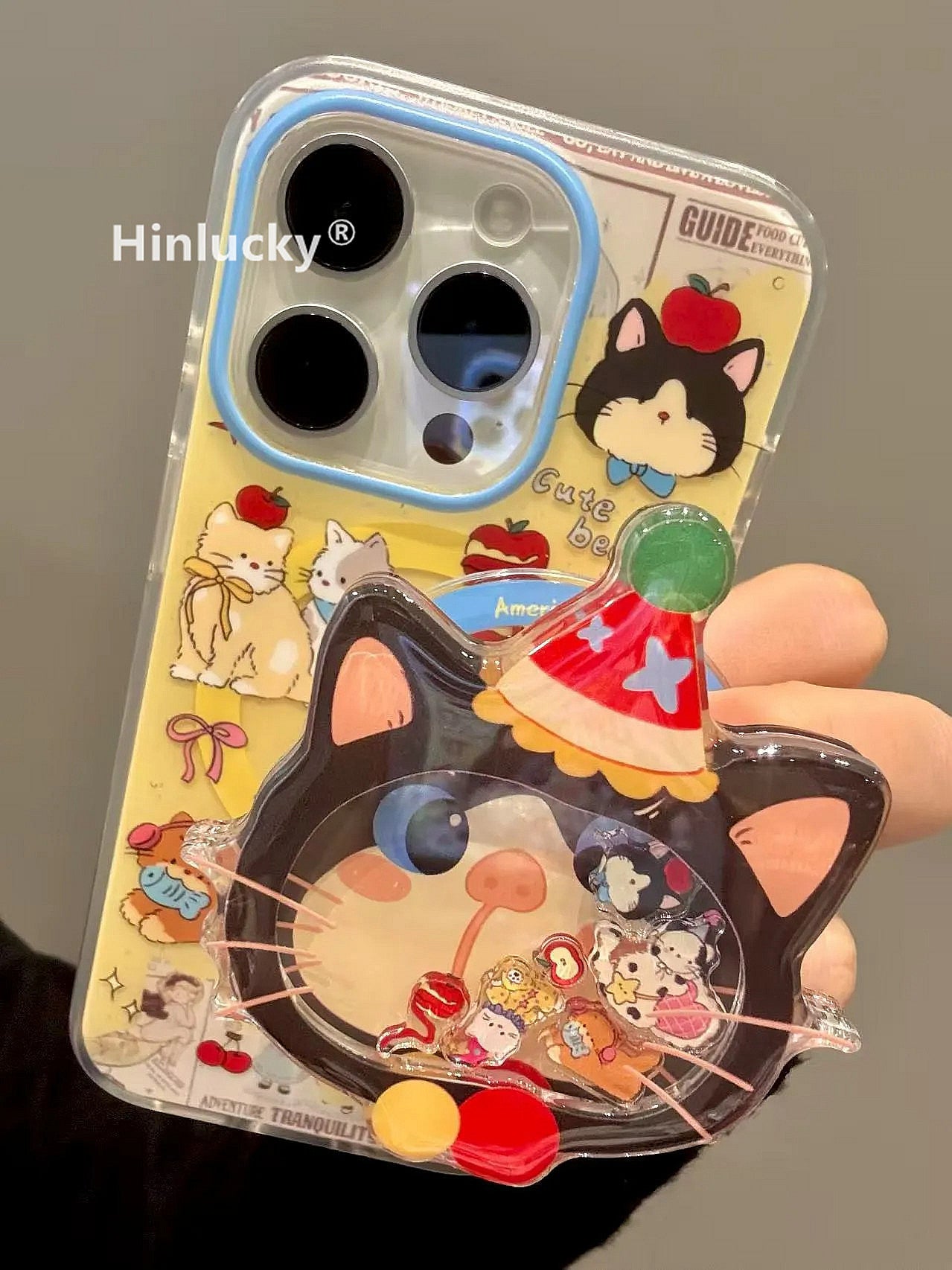 Ameigas Peek-a-Boo Kitty Case - Interactive Wobble Cat MagSafe Cover with Stand
