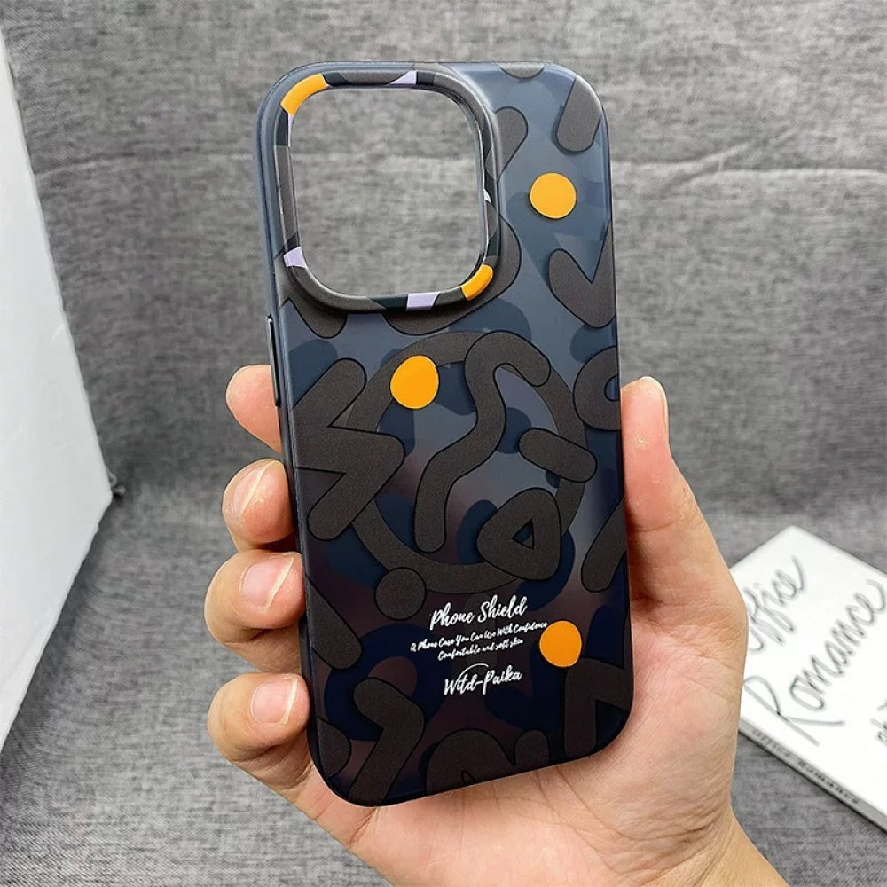 Ameigas Graffiti Matte Magnetic Full-Cover Protective Phone Case