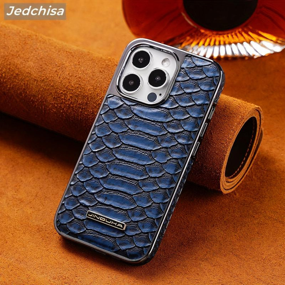 Ameigas Vegan Faux Leather Snake Skin Protective Phone Case