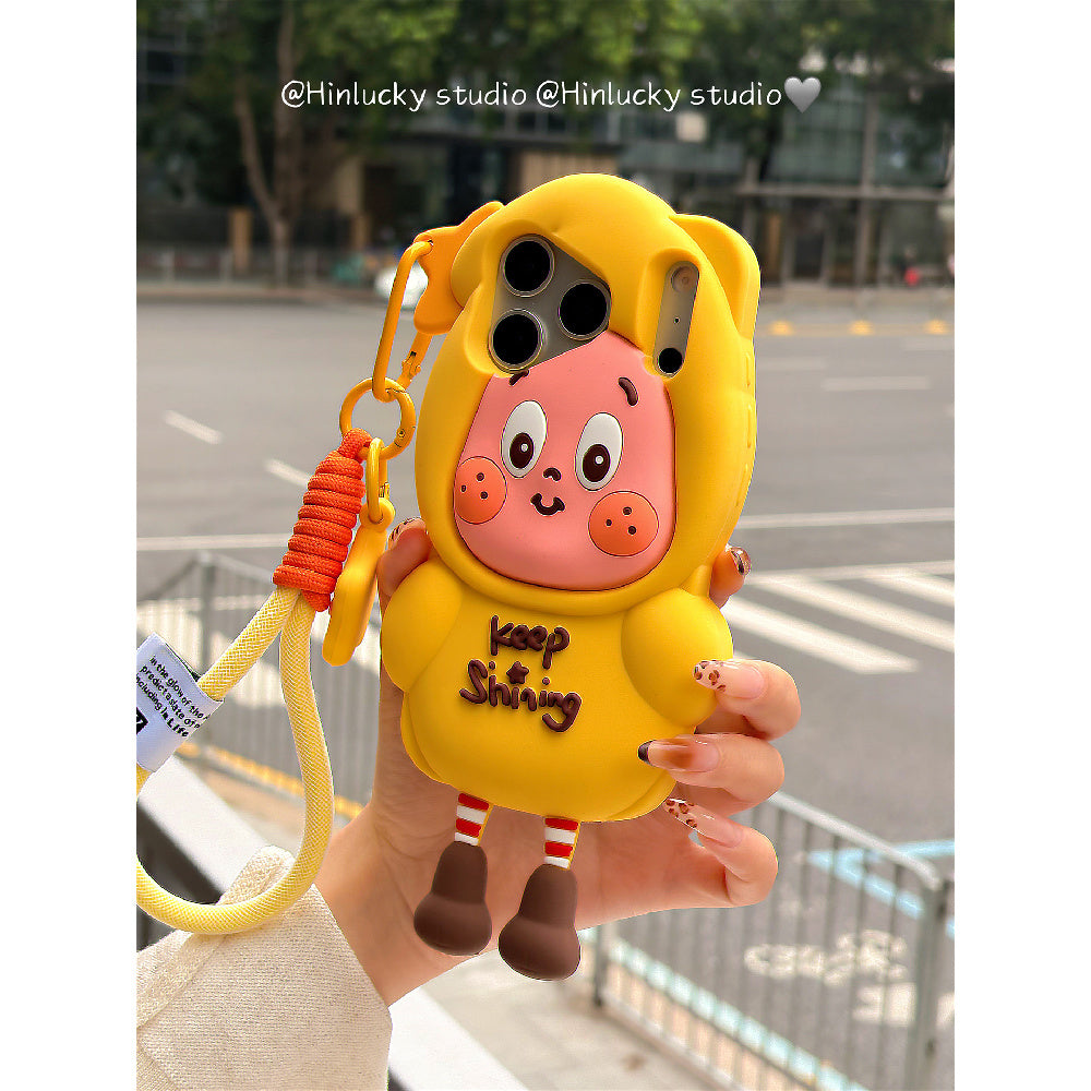 Ameigas Star Boy Pop-Out Case - 3D Cartoon Character with Detachable Strap & Full Guard