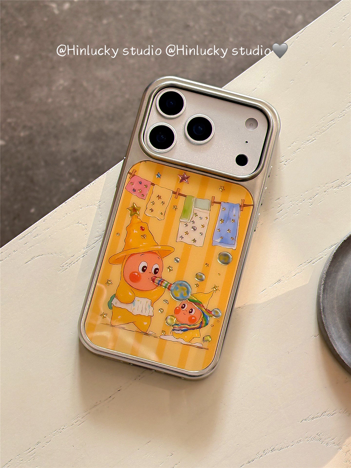 Ameigas Gilded Starfolk Case - Japanese Korean Cartoon Star People Electroplated Cover