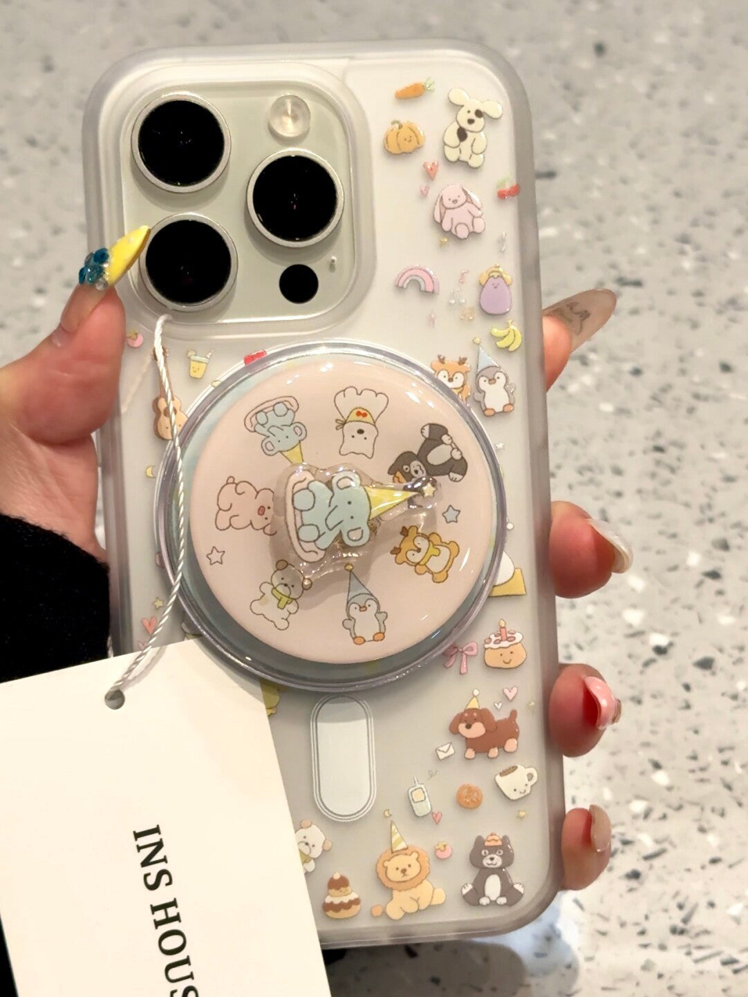 Ameigas Full Icon Doll Magnetic Rotating Stand Phone Case