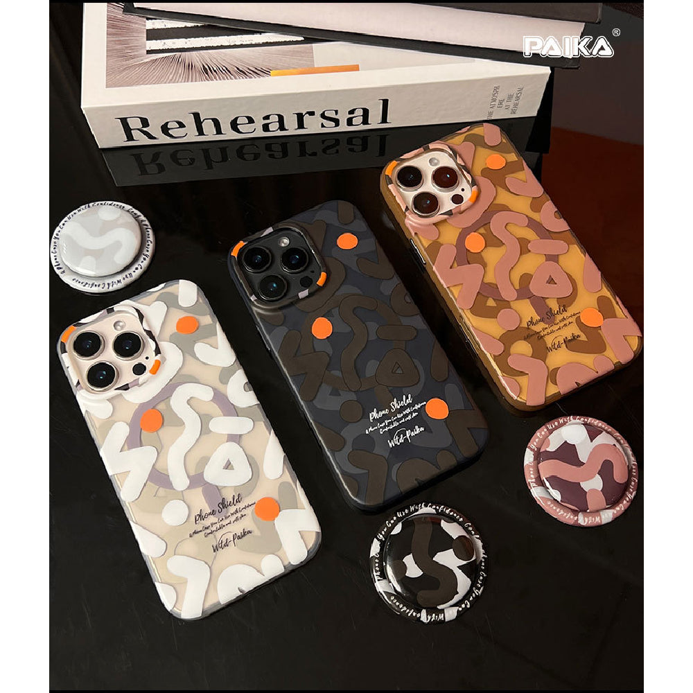 Ameigas Graffiti Matte Magnetic Full-Cover Protective Phone Case