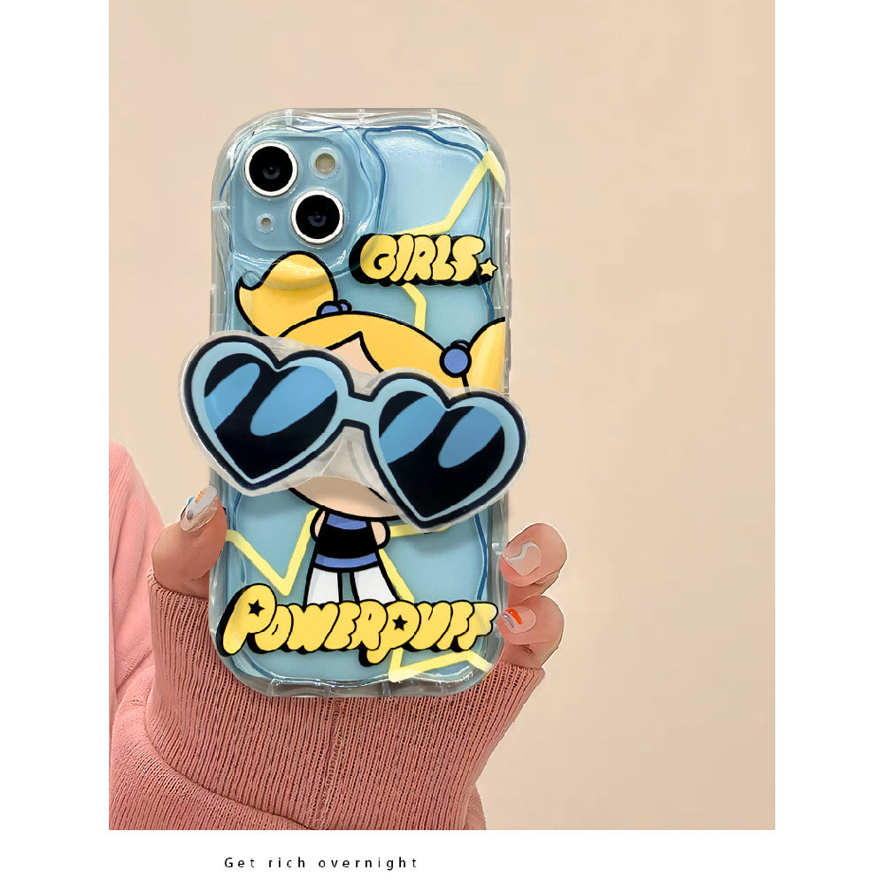 Ameigas Powerpuff Girls Silicone Case with Sunglasses Stand