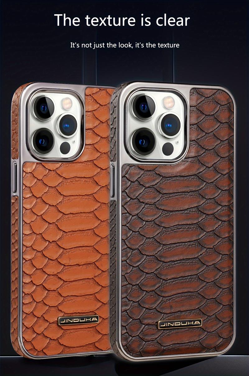 Ameigas Vegan Faux Leather Snake Skin Protective Phone Case