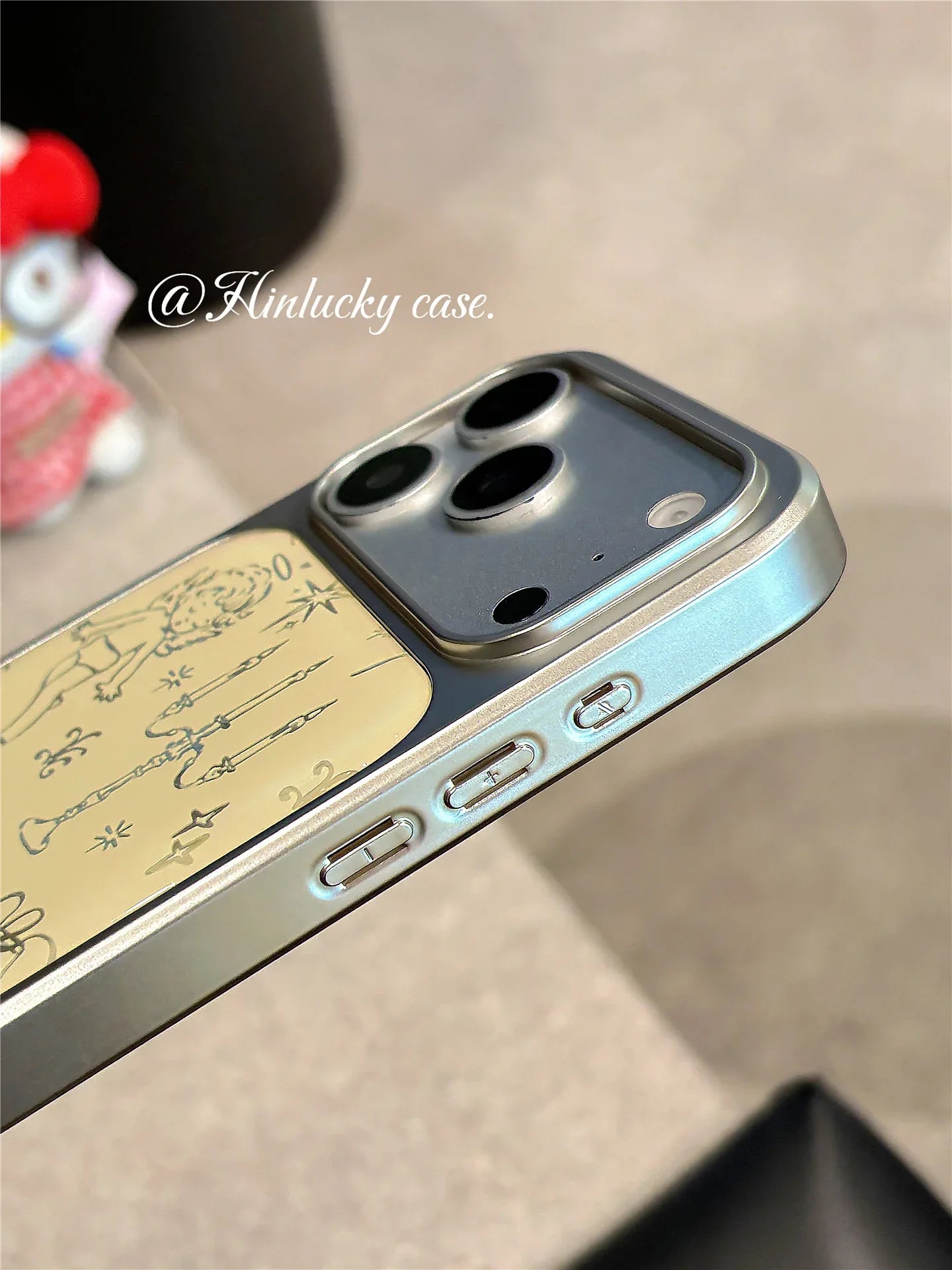 Ameigas Antique Cupid's Candle Case - Vintage Tarnished Star & Cherub Cover for iPhone - Ameigas