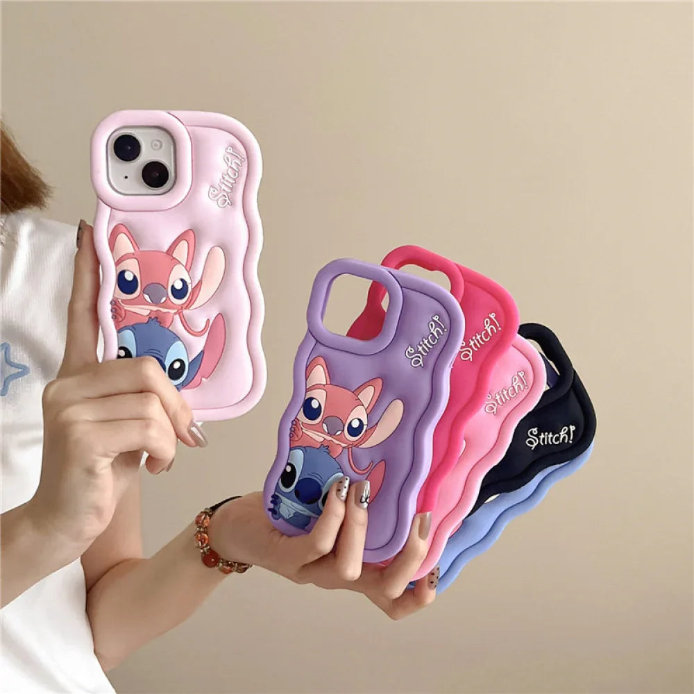 Ameigas 3D Cartoon Stitch Shockproof Phone Case for iPhone - Ameigas