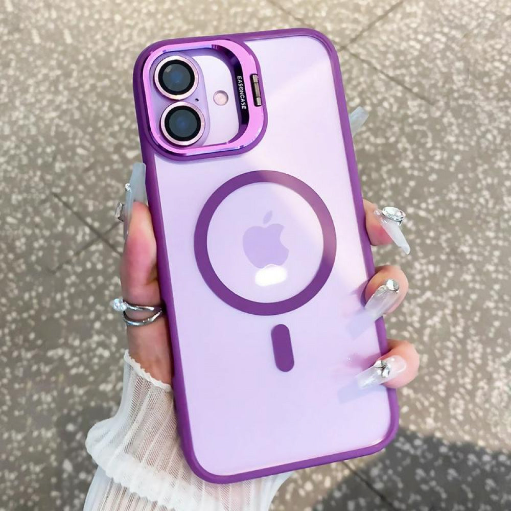 Ameigas Shockproof MagSafe Phone Case with Camera Stand & Lens Protection