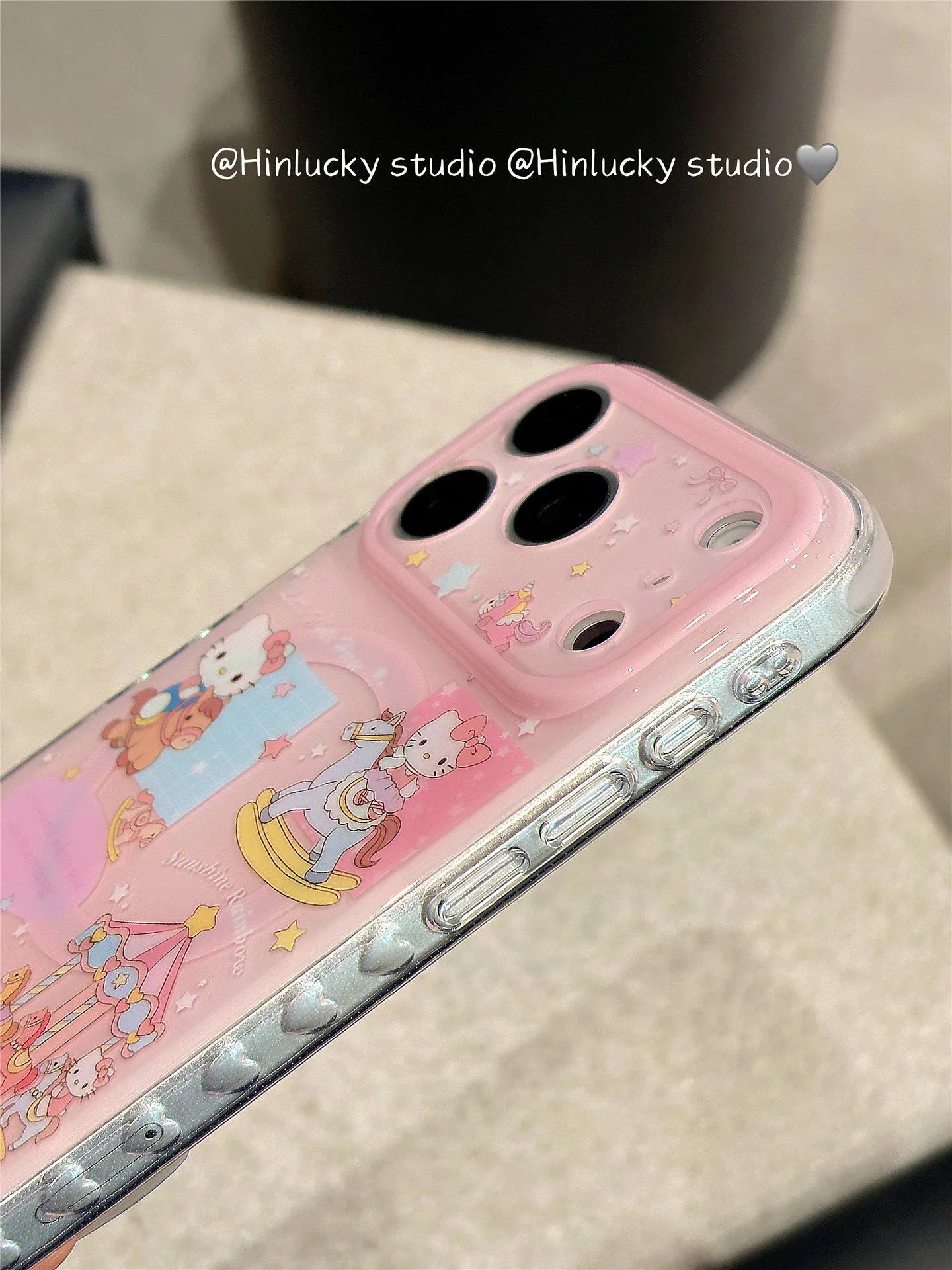 Ameigas Cute Carousel Cat Magnetic Stand Phone Case - Ameigas