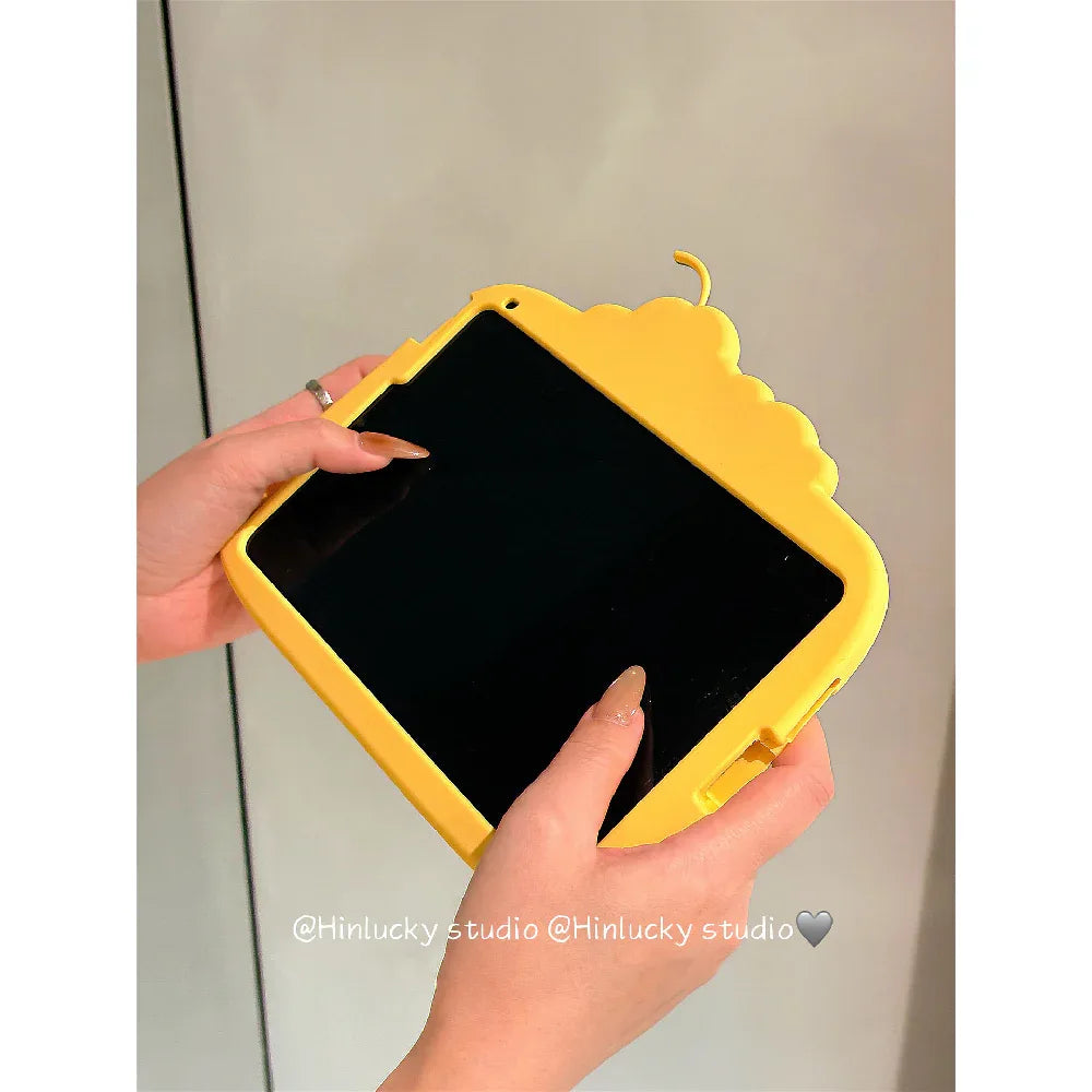 Ameigas Cherry Pudding Rotating Stand Case - Korean Style 360° Swivel Cover for iPad - Ameigas