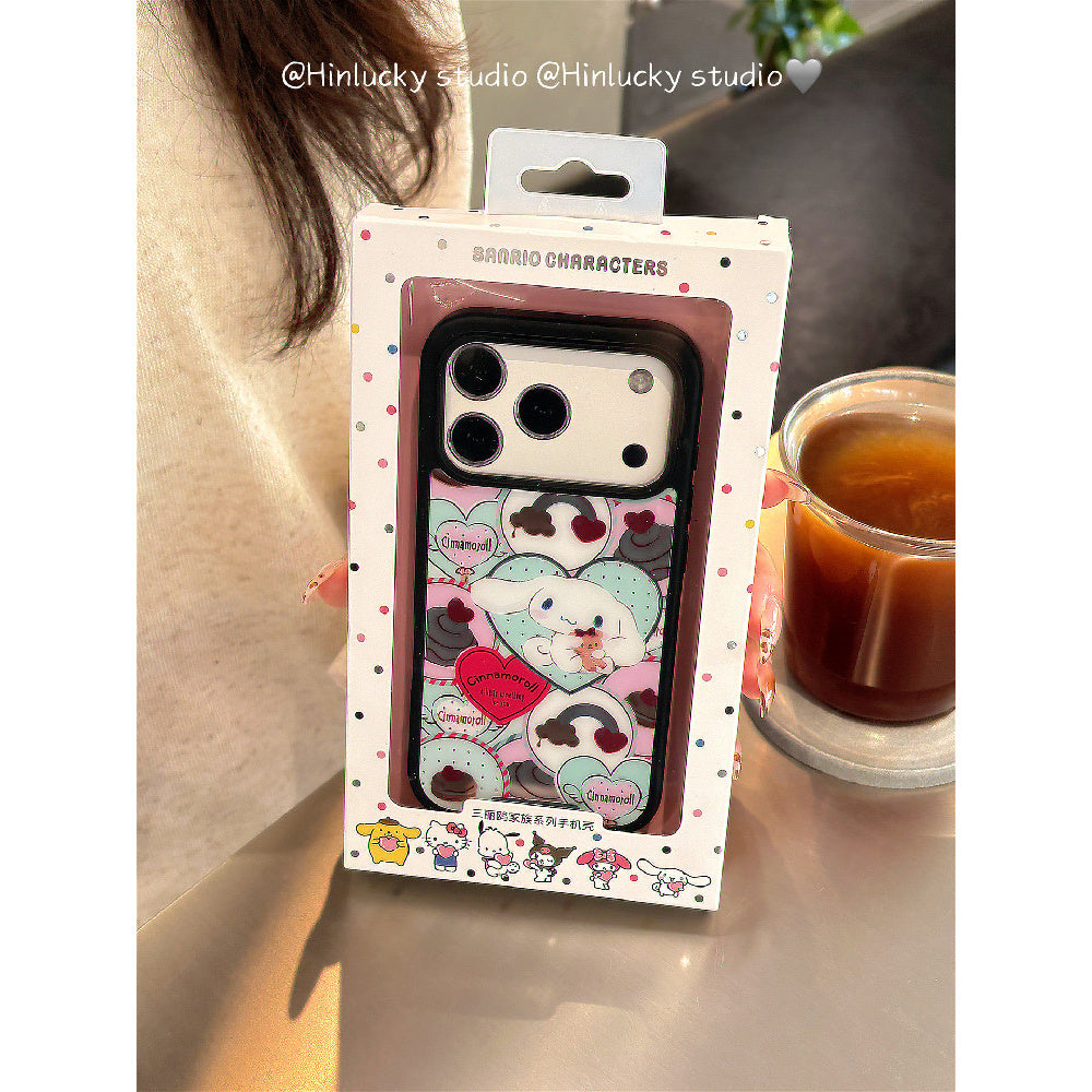 Ameigas Sanrio Heart Gold-Plated Magnetic Protective Phone Case