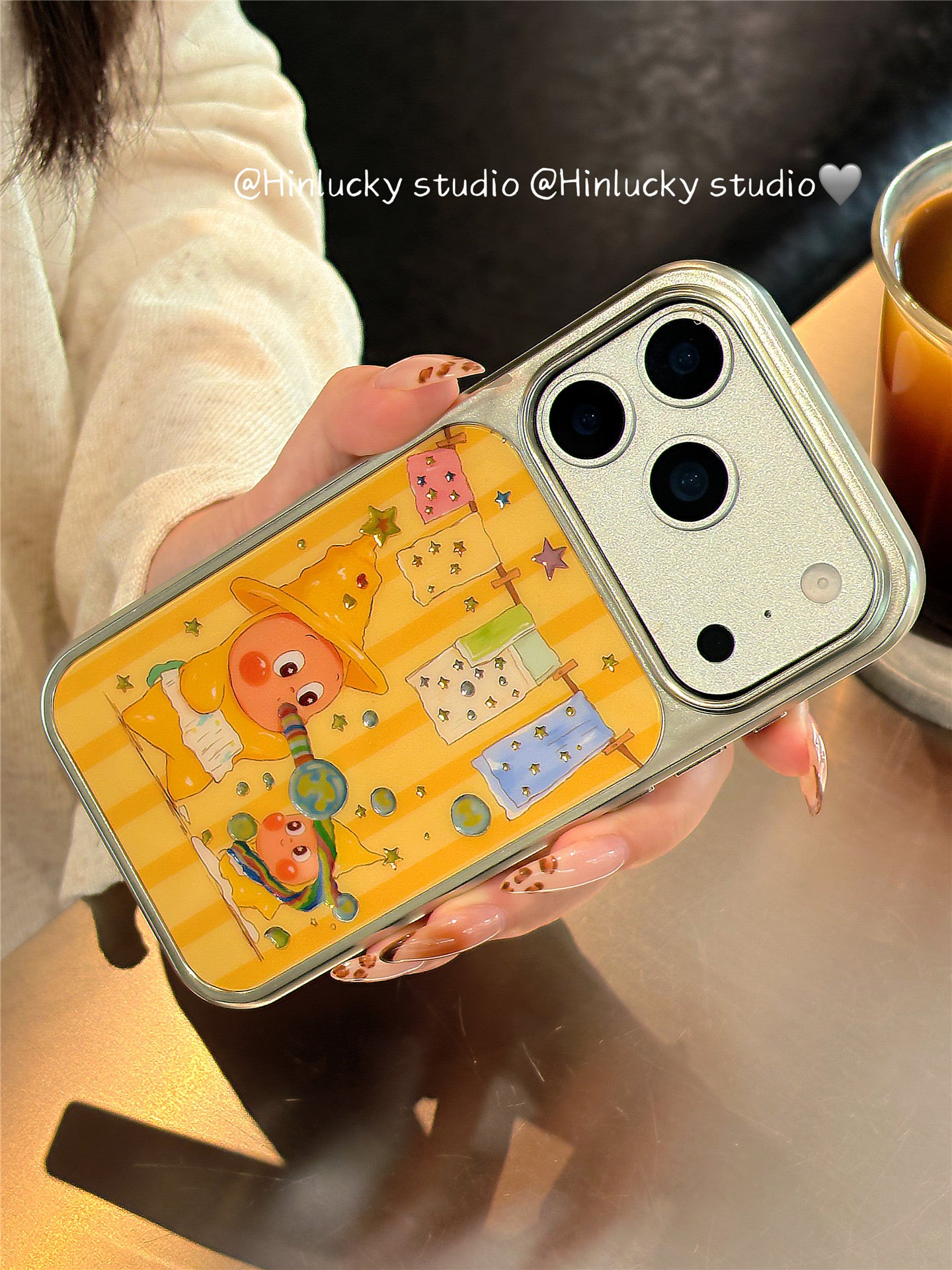 Ameigas Gilded Starfolk Case - Japanese Korean Cartoon Star People Electroplated Cover