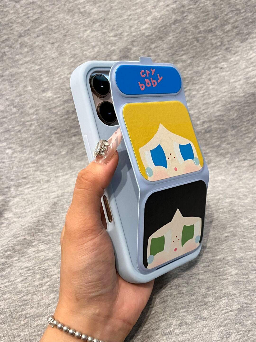 Ameigas Cartoon Candy Color Flip Stand Phone Case - Ameigas