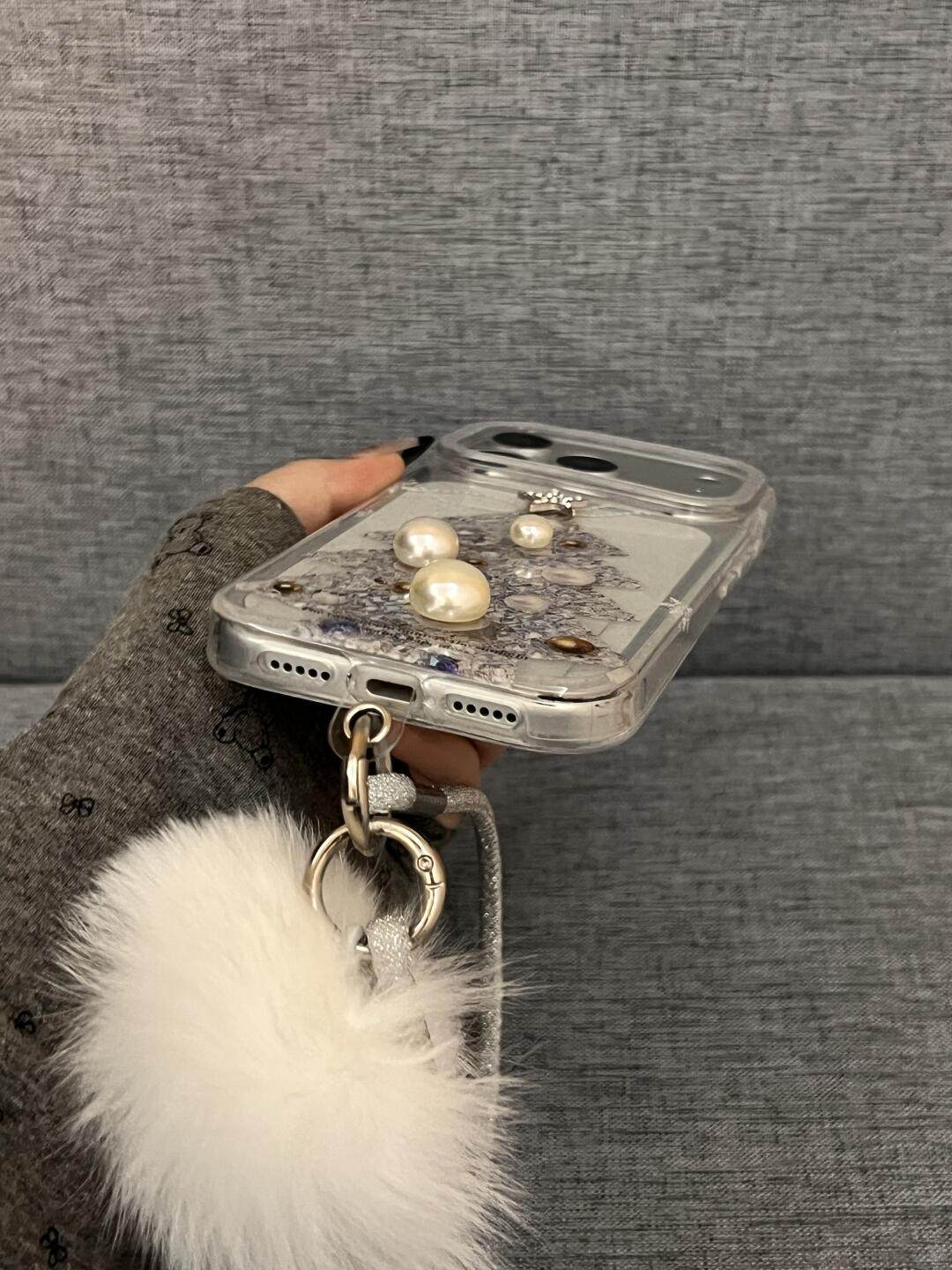 Ameigas Glitter Gold Ornament Christmas Tree Phone Case