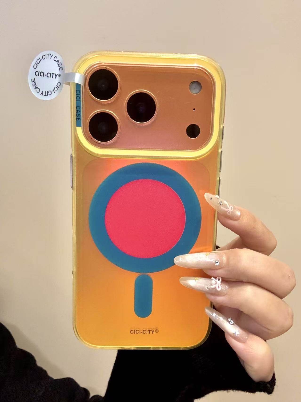 Ameigas Dopamine Aurora Case - Vivid Multicolor MagSafe Charging Cover