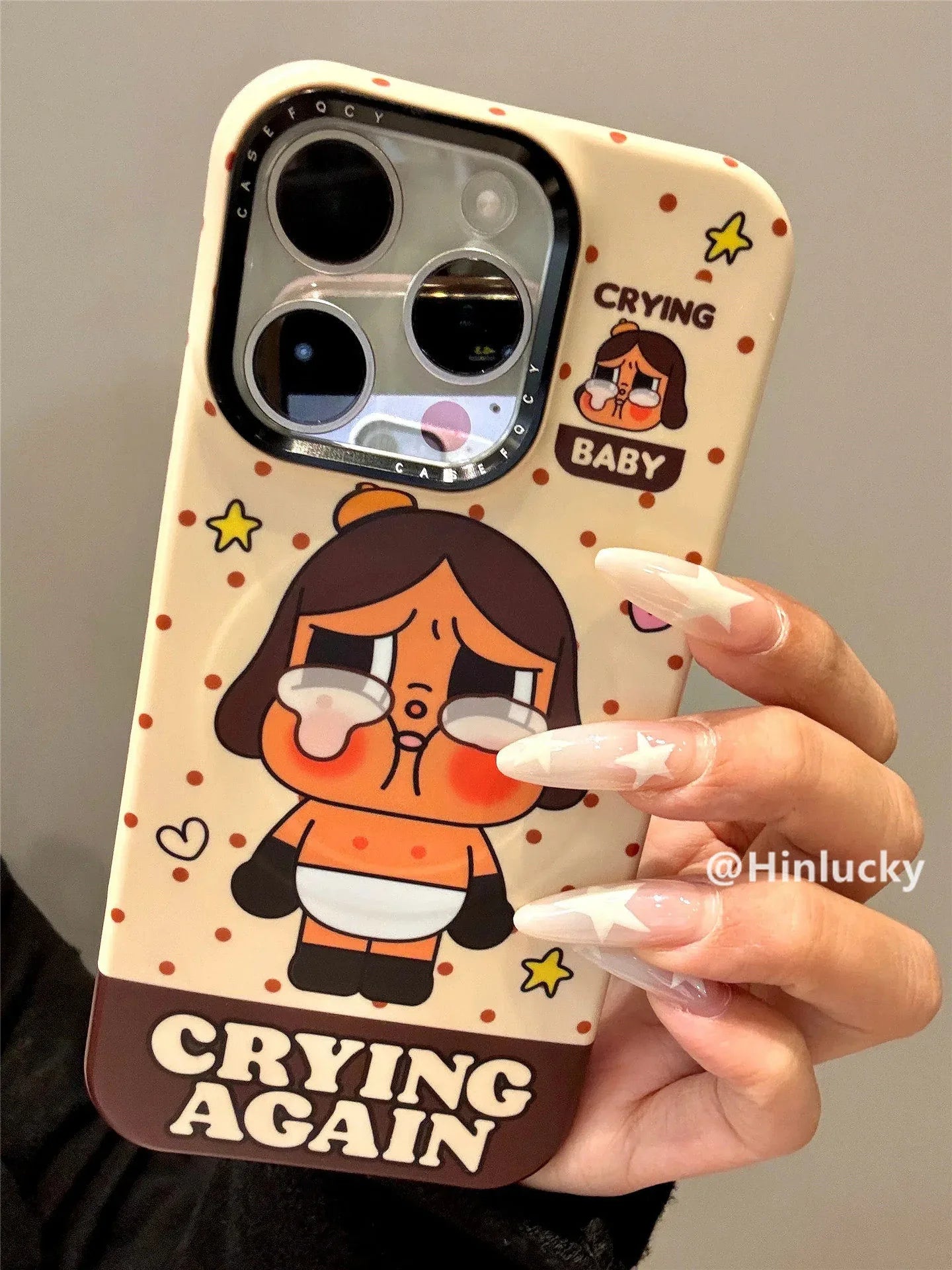 Ameigas 3D Tear-Drop Kid Case - Pop-Out Crying Baby with Magic Card Stand - Ameigas