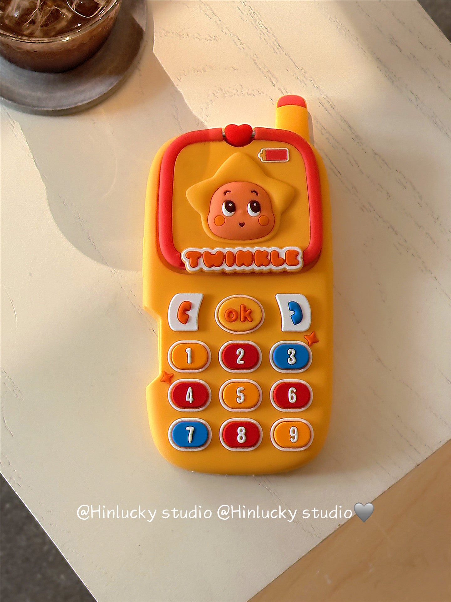 Ameigas Star Boy Flip Phone Case - Retro Handset with Built-in Stand & Cover