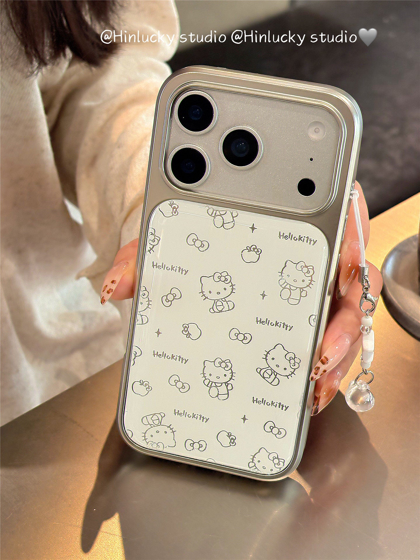 Ameigas Ins Cute Cartoon Cat Electroplated Phone Case