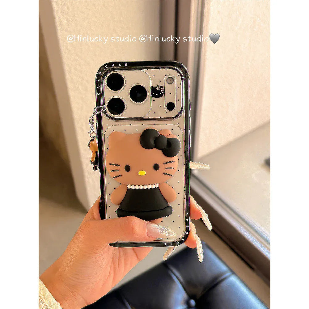 Ameigas Chic Cartoon 3D Cat Charm Full-Cover Phone Case - Ameigas