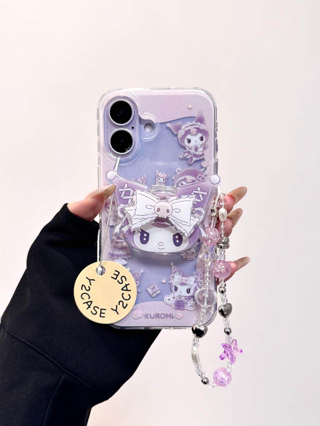 Ameigas Glitter Kuromi Frame IMD Double-Layer Phone Case