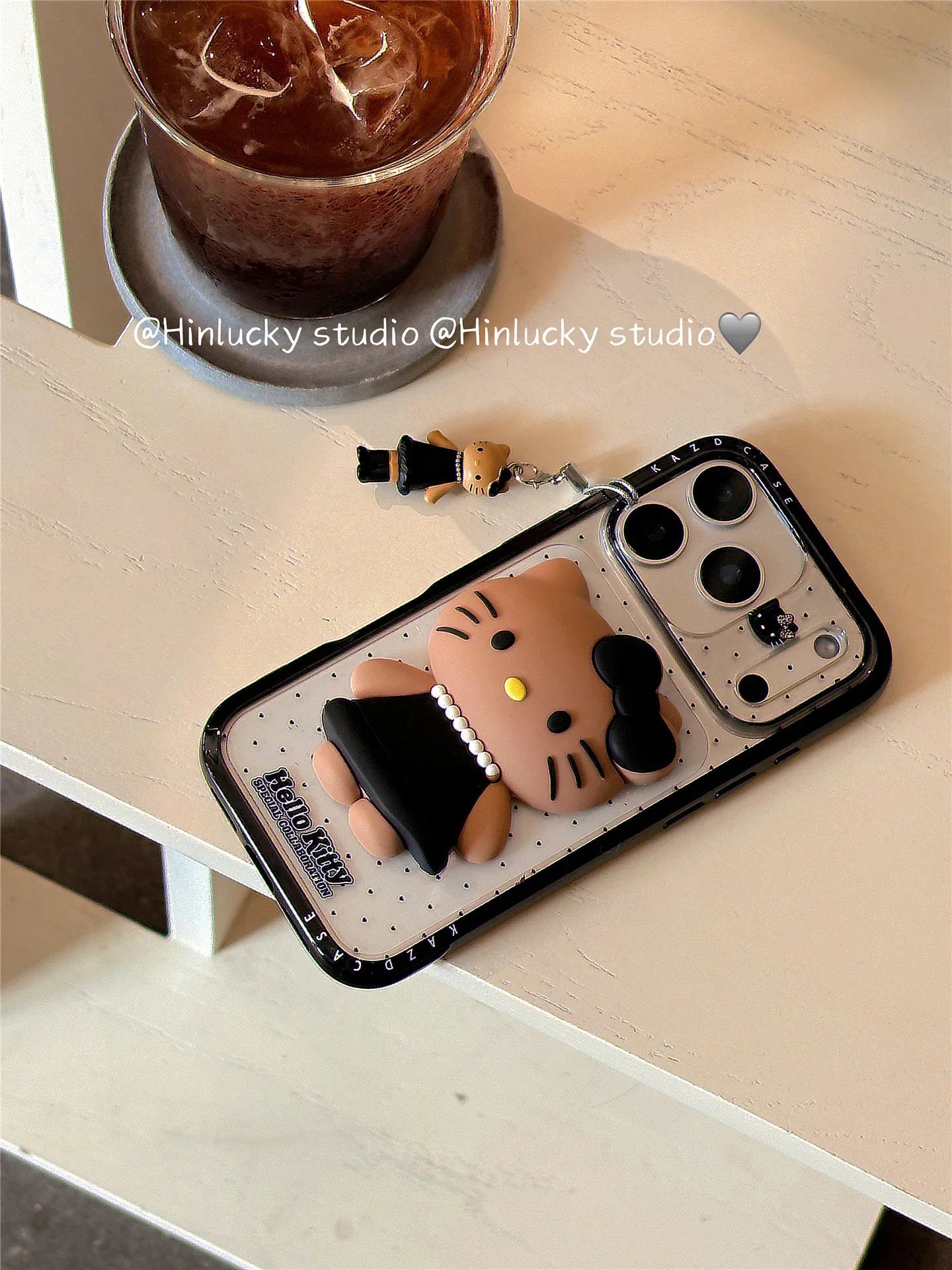 Ameigas Chic Cartoon 3D Cat Charm Full-Cover Phone Case - Ameigas