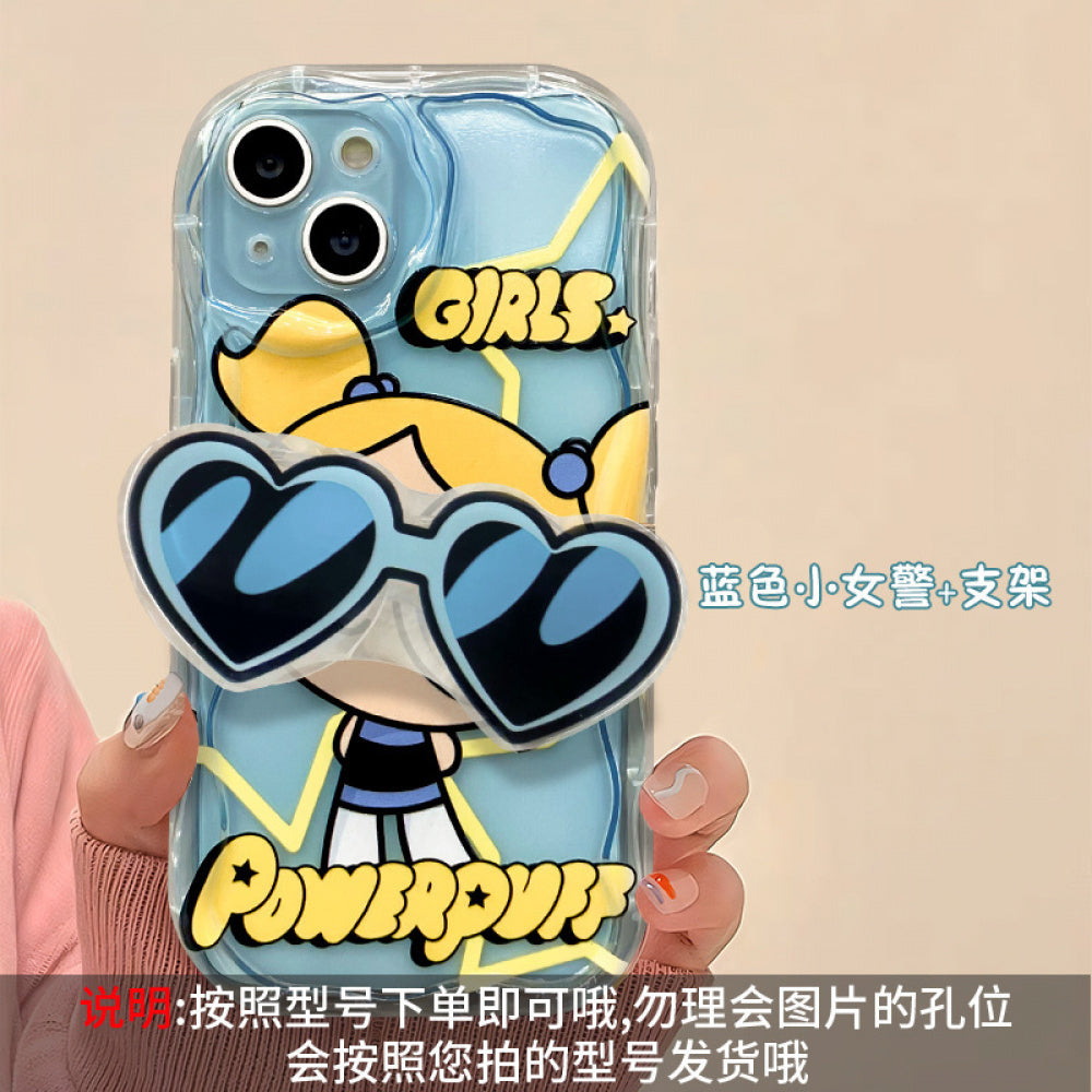 Ameigas Powerpuff Girls Silicone Case with Sunglasses Stand