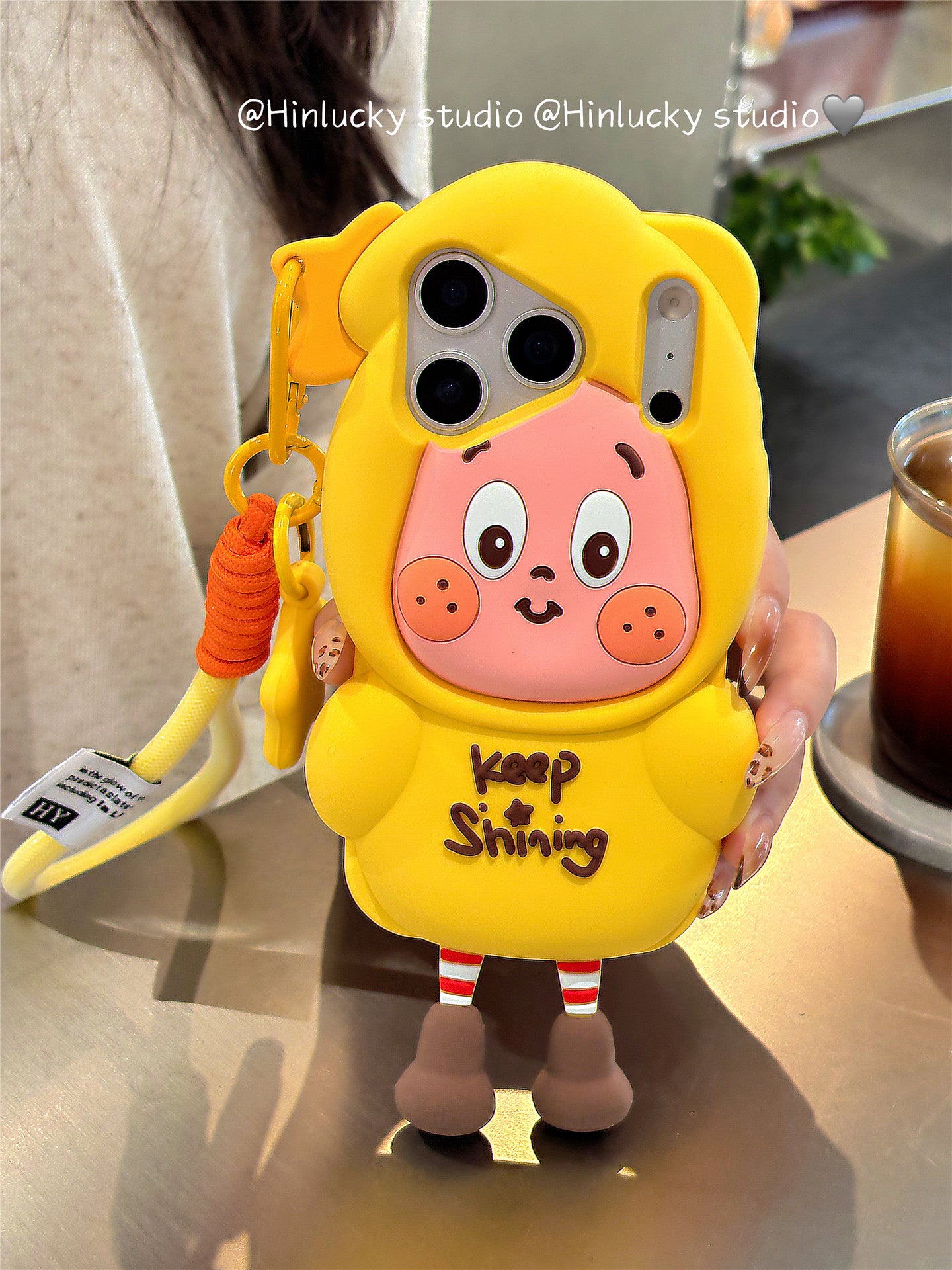 Ameigas Star Boy Pop-Out Case - 3D Cartoon Character with Detachable Strap & Full Guard