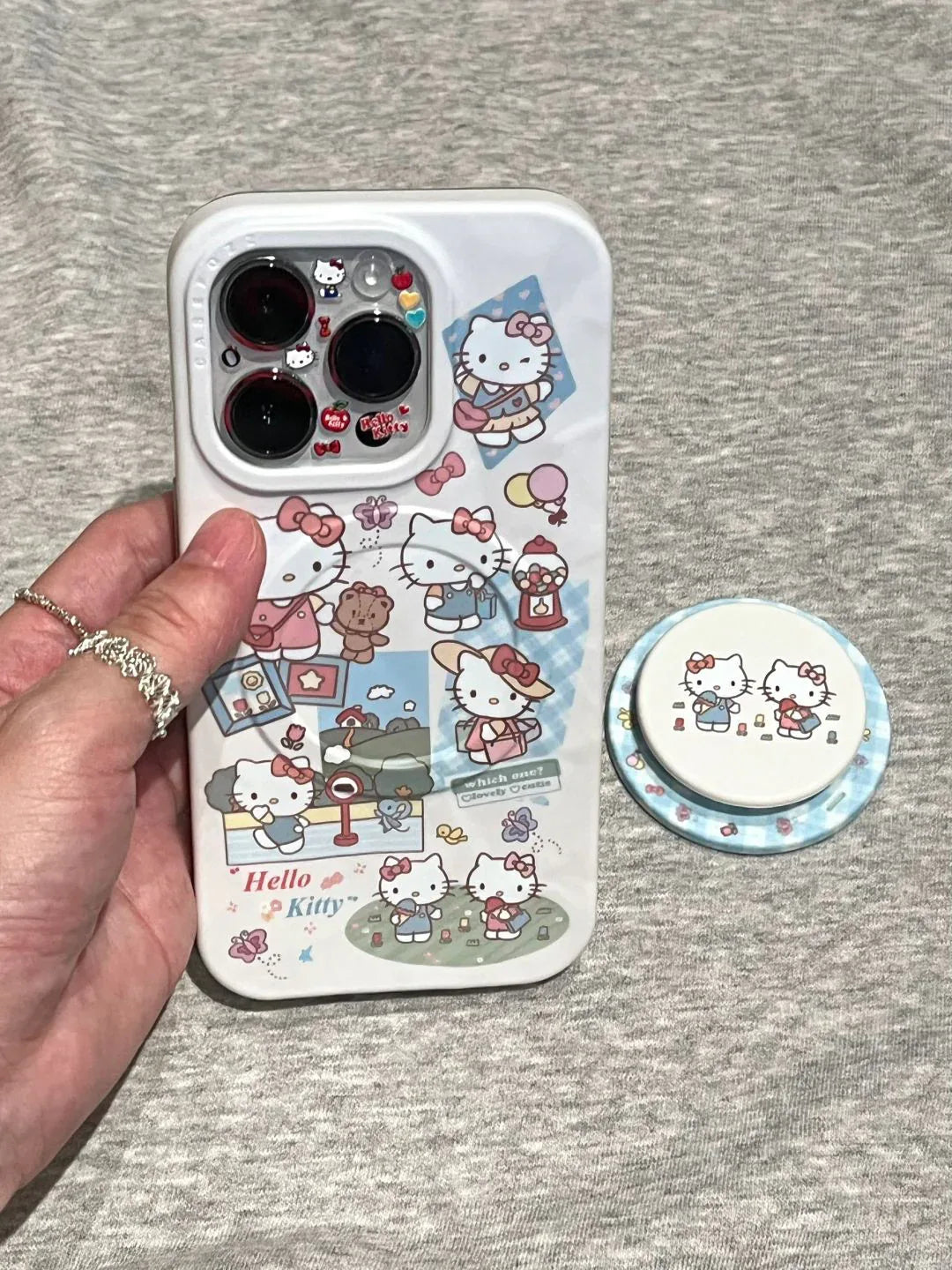 Ameigas Cute Minimal KT Magnetic Stand Phone Case - Ameigas