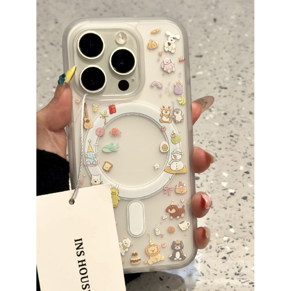 Ameigas Full Icon Doll Magnetic Rotating Stand Phone Case