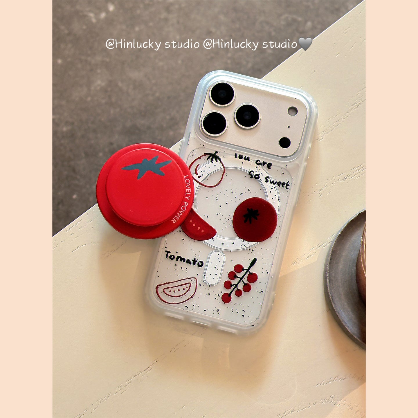 Ameigas Ink Tomato Magnetic Stand Phone Case