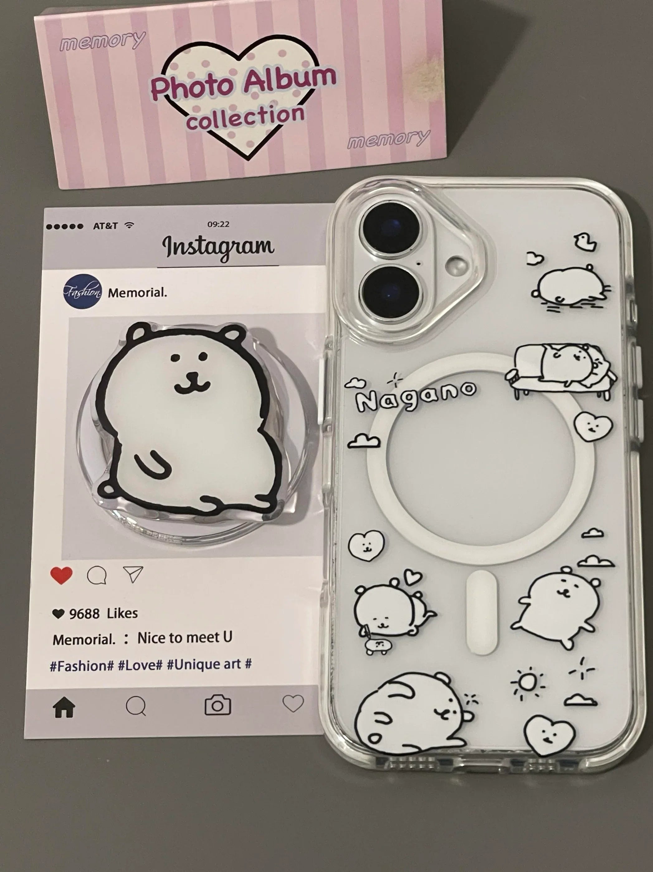Ameigas Chubby Bear Magnetic Phone Case with Stand - Ameigas