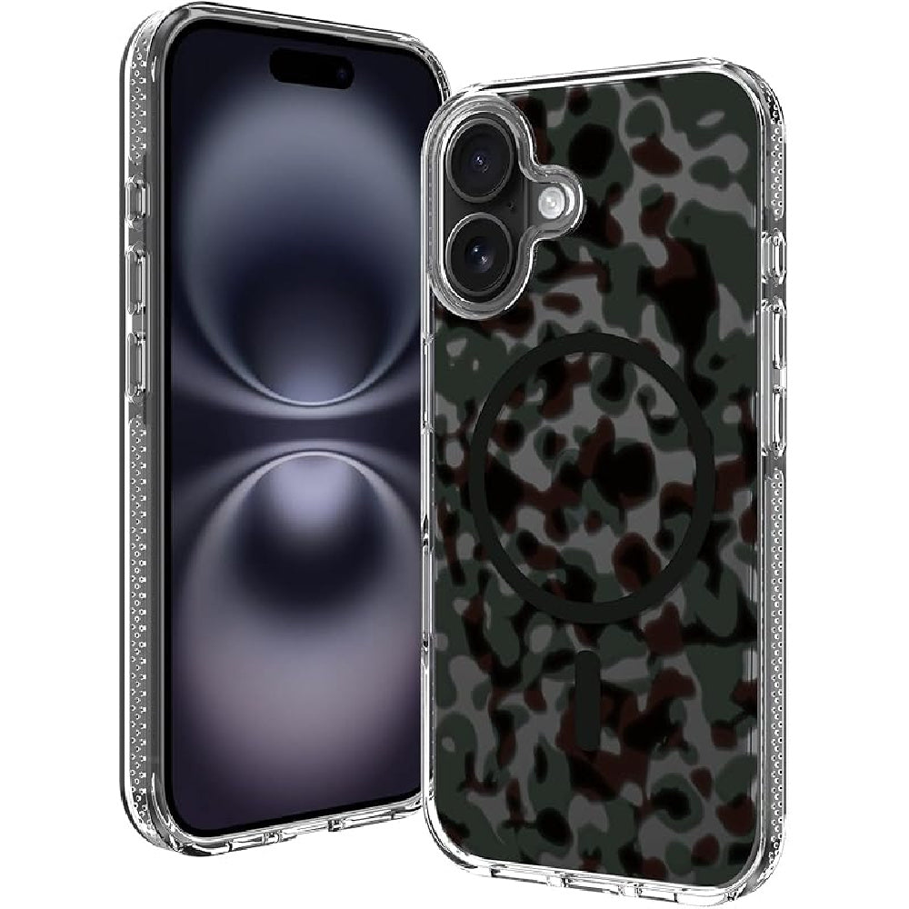 Ameigas Floral Magnetic Clear Bumper Case with Camera Protection