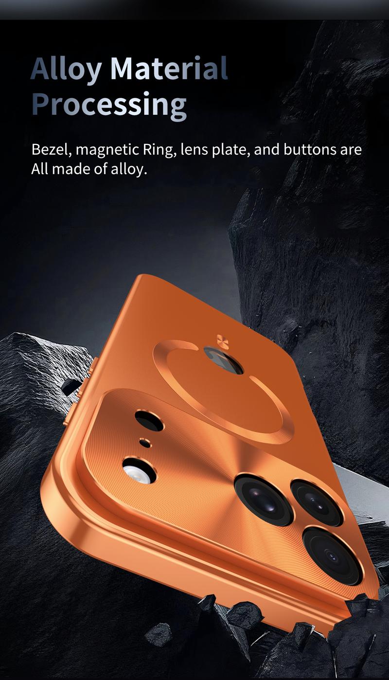 Ameigas Magnetic Privacy Screen Phone Case with Metal Frame