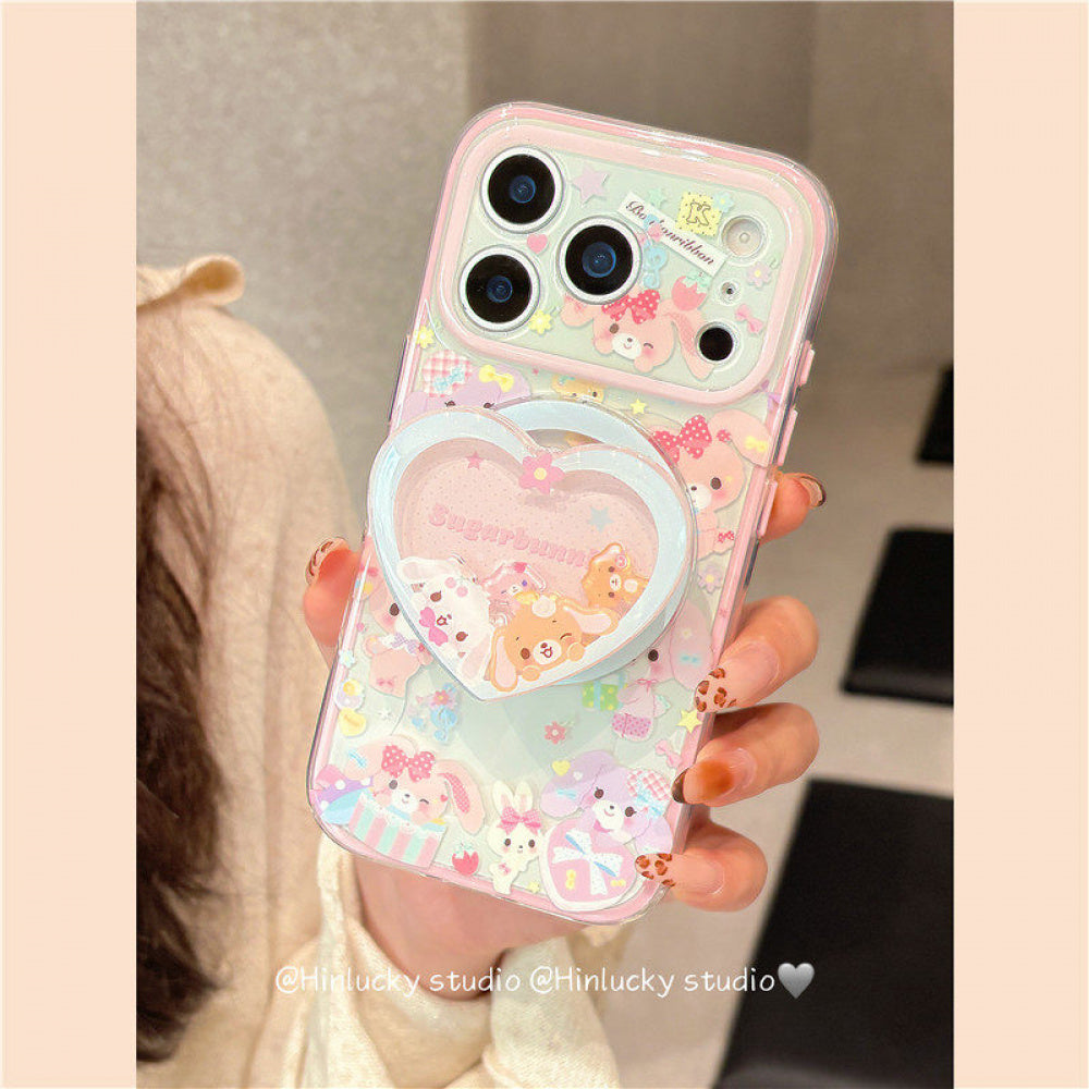 Ameigas Sweetheart Bunny Case - Dessert Love Rabbit MagSafe Stand Cover