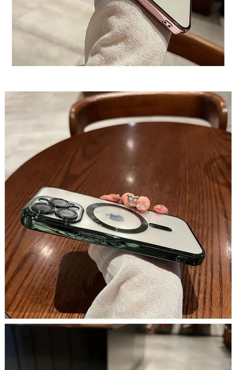 Ameigas Luxury Magnetic Glitter Transparent Protective Case