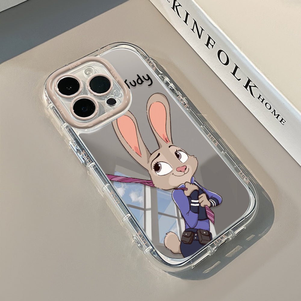 Ameigas Zootopia Judy & Nick Mirror Phone Case for iPhone