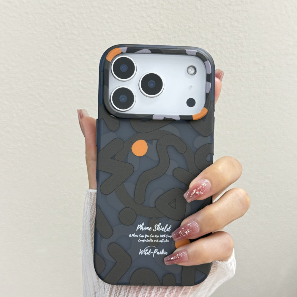 Ameigas Graffiti Matte Magnetic Full-Cover Protective Phone Case