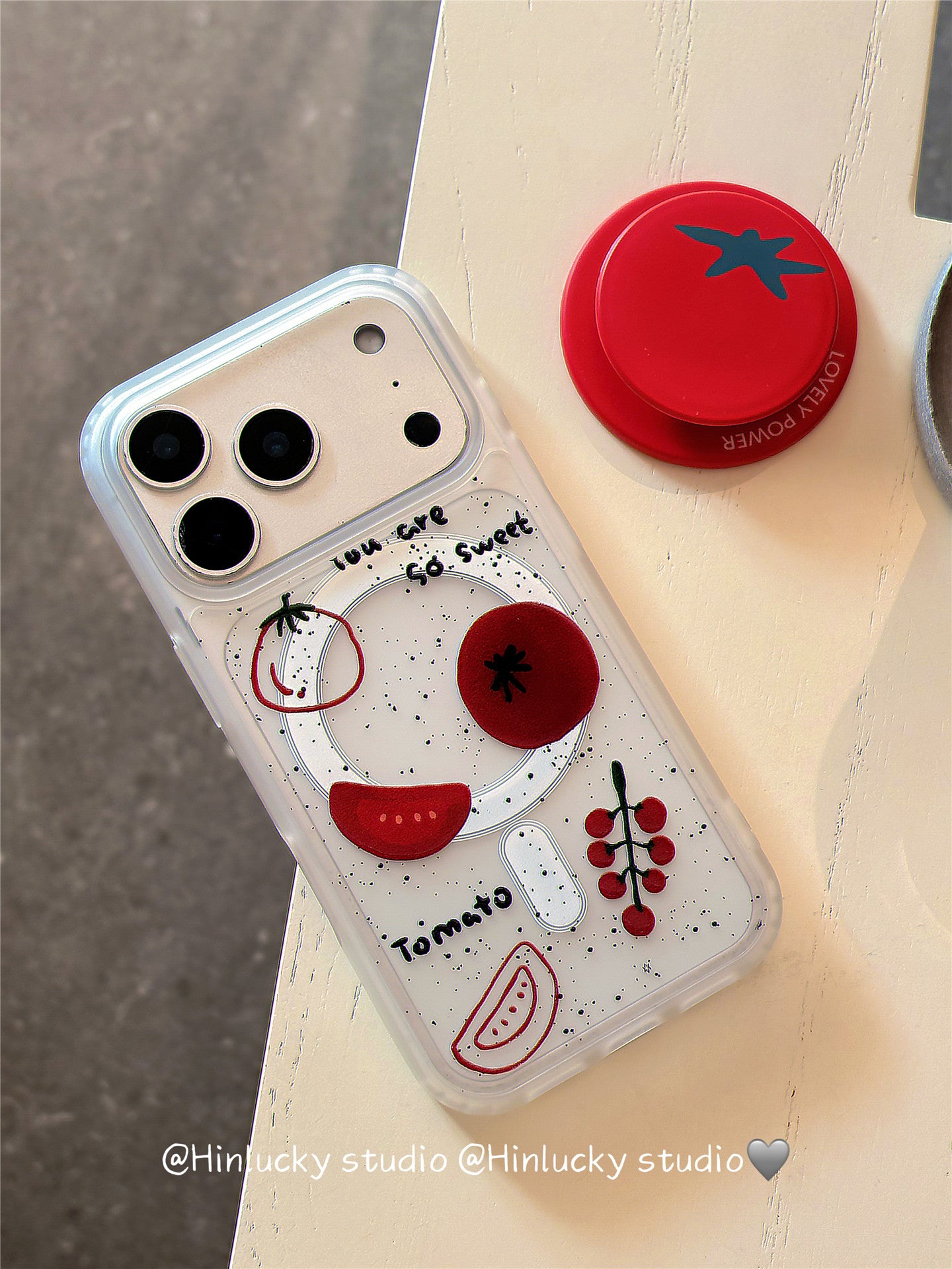 Ameigas Ink Tomato Magnetic Stand Phone Case
