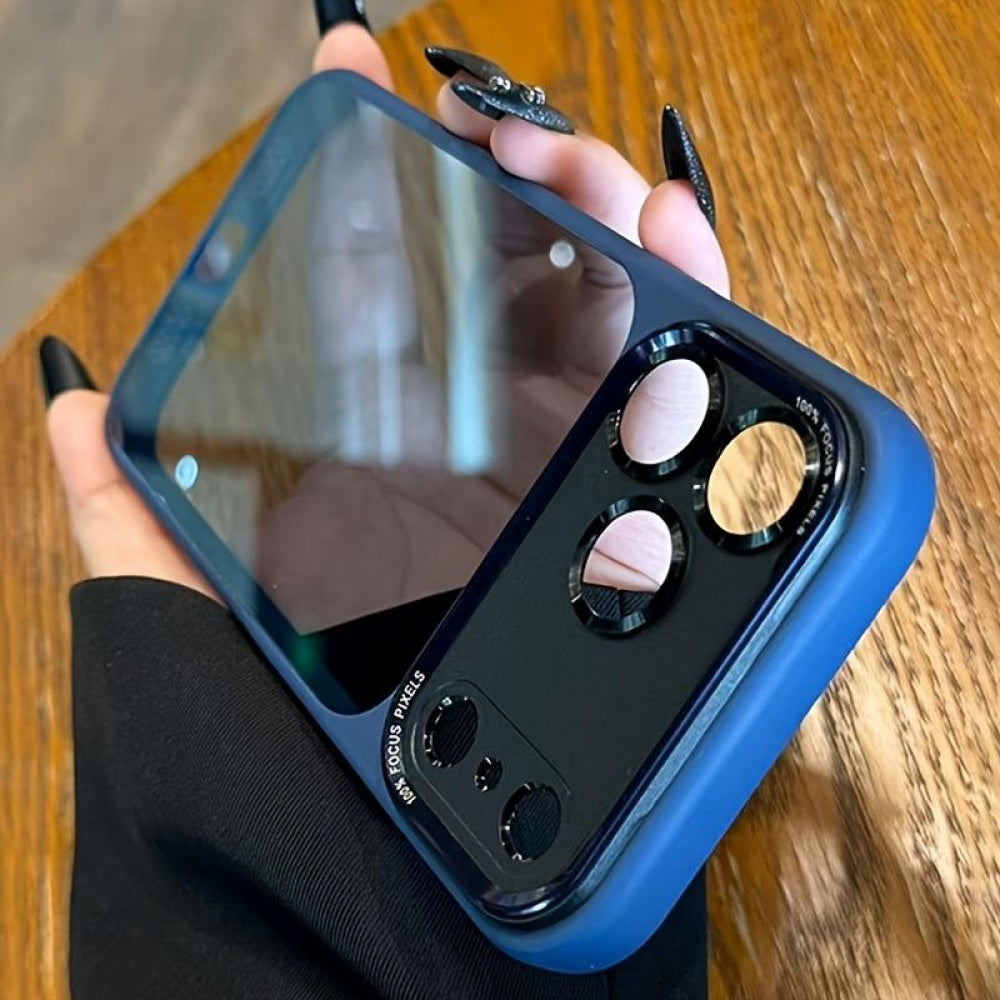 Ameigas Luxury Translucent Case with Metal Lens Frame