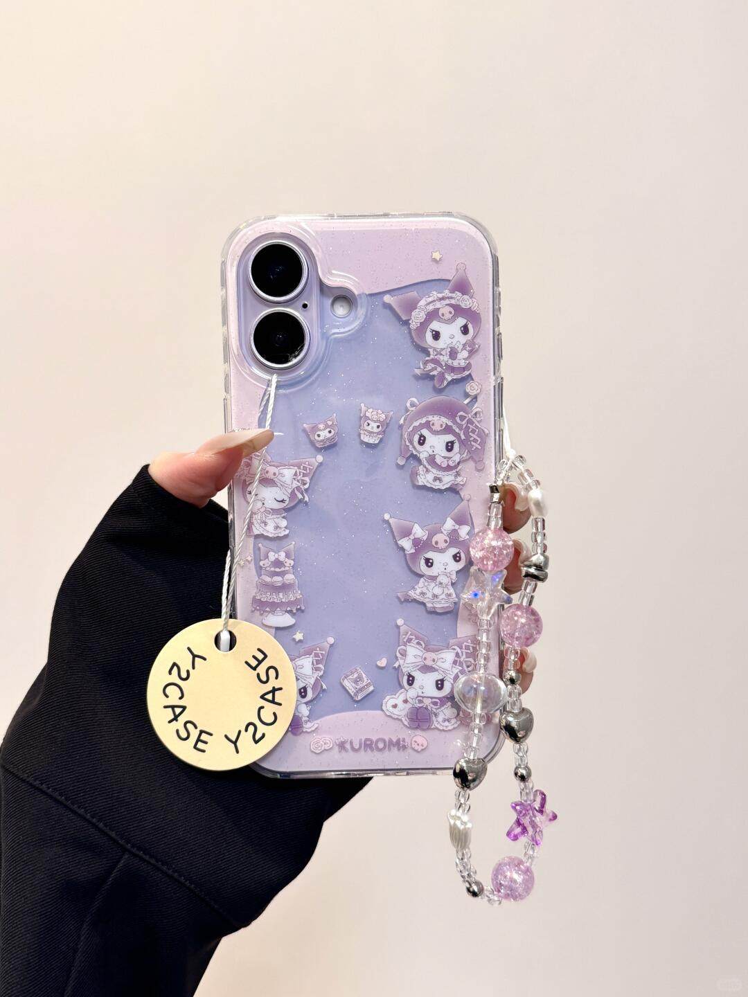 Ameigas Glitter Kuromi Frame IMD Double-Layer Phone Case