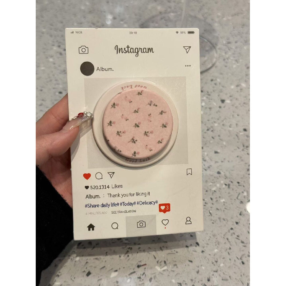 Ameigas Floral Magnetic Case - Vintage-Style Blossom Print with Magnetic Stand & Hard Shell Protection