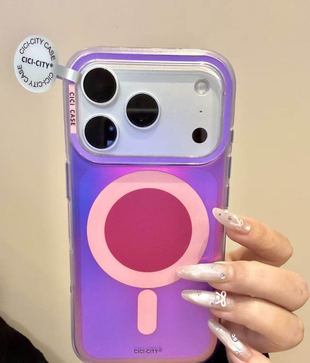 Ameigas Dopamine Aurora Case - Vivid Multicolor MagSafe Charging Cover