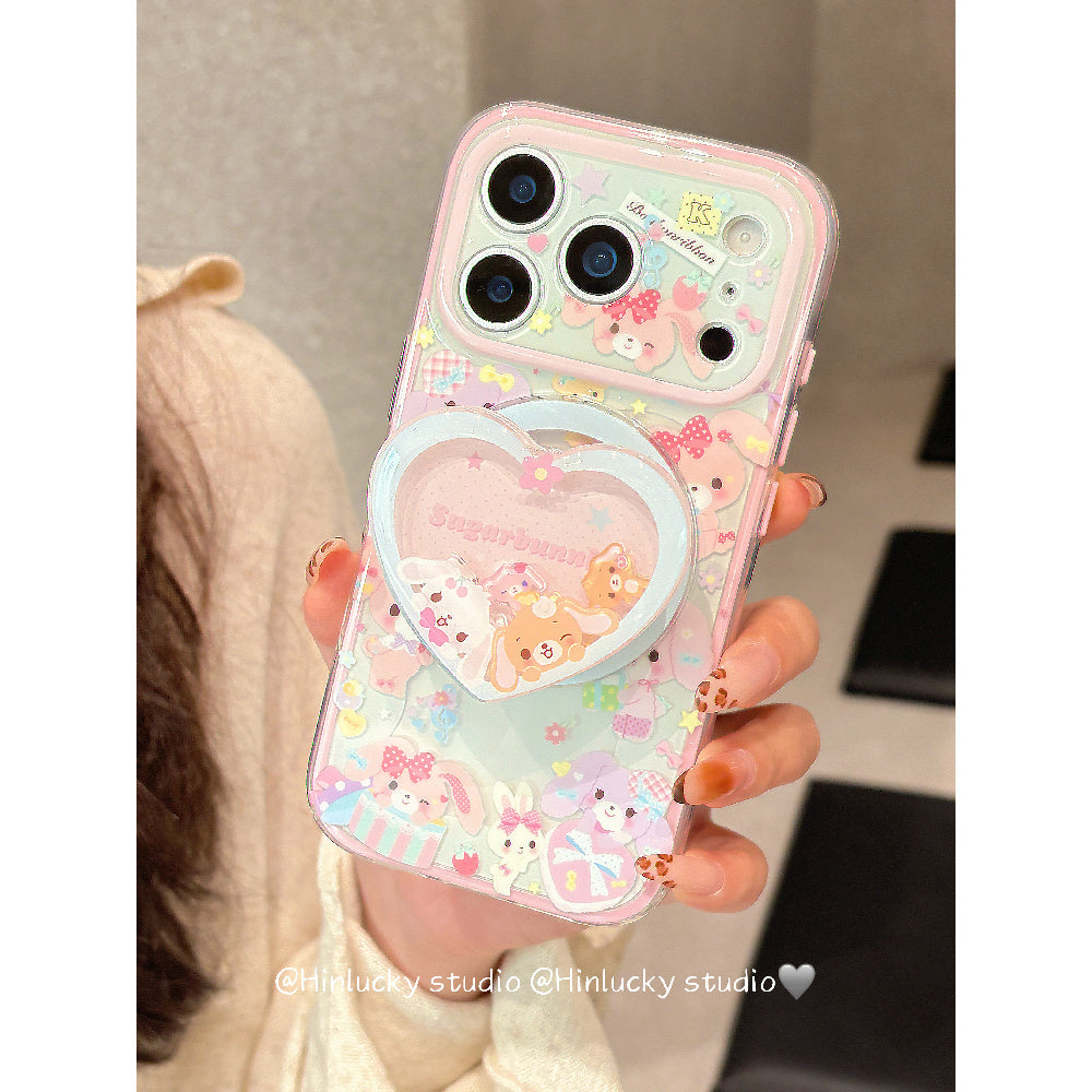 Ameigas Sweetheart Bunny Case - Dessert Love Rabbit MagSafe Stand Cover