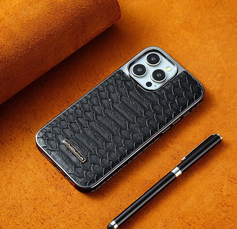Ameigas Vegan Faux Leather Snake Skin Protective Phone Case