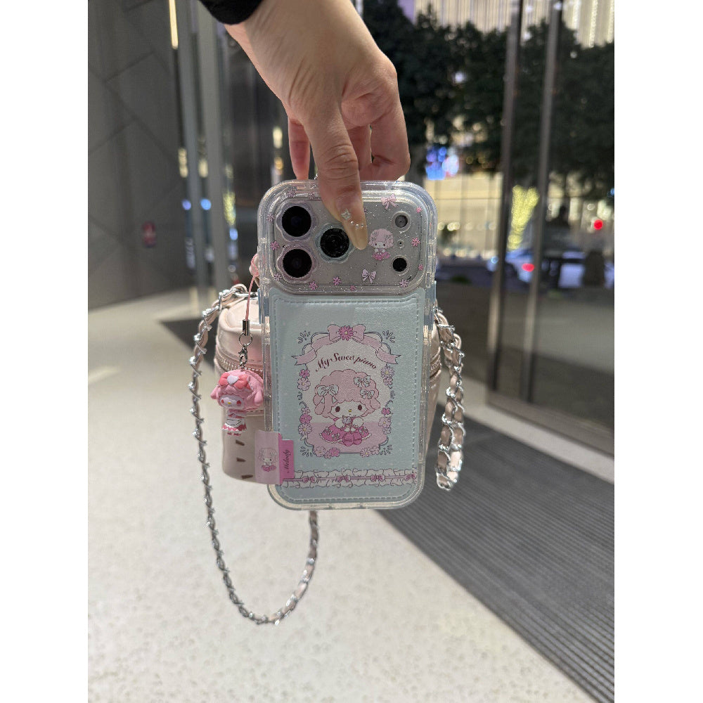 Ameigas Pink Piano Lamb Leather Phone Case